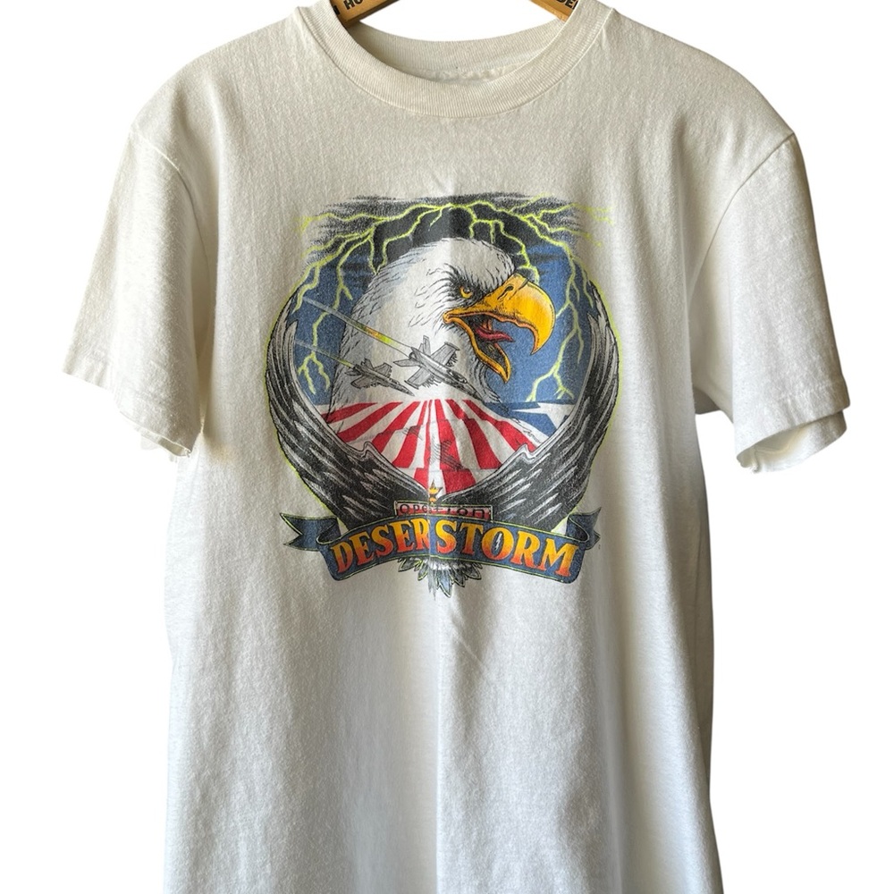 Vintage 90s Hanes Beefy-T Medium Operation Desert Storm T-shirt ©️ Made in USA